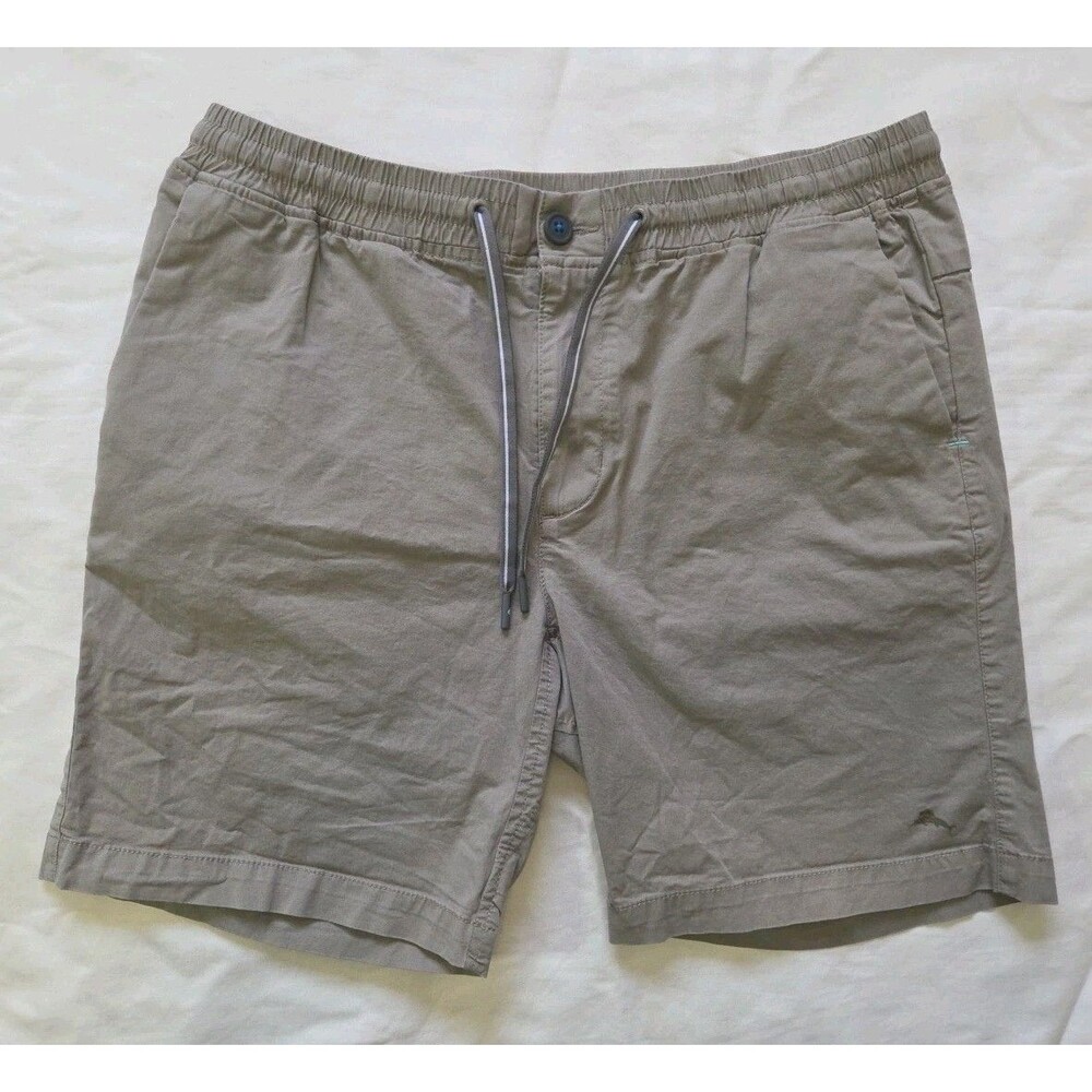 Tommy Bahama | Boracay | Stretch, Drawstring Shorts |Sz Large | Tan | 7"